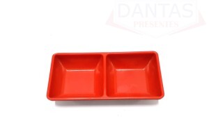 PRATO DUPLO RETANGULAR 14,5X7CM