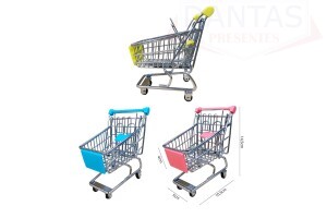 Enfeite Mini Carrinho Supermercado 11,5x10,5cm - Dantas
