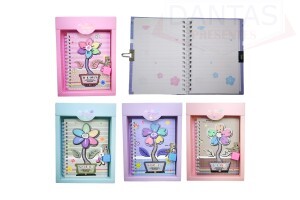 Diario Flor 45 folhas 15cm - Dantas
