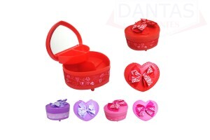 Porta Joias Caixa Decorativa de Plástico com Música e Espelho - Dantas