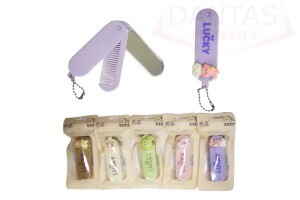Pente com Espelho de Bolsa 9x2cm - Dantas