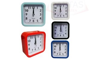 Relogio despertado de Plástico Quadrado 10cm - Dantas