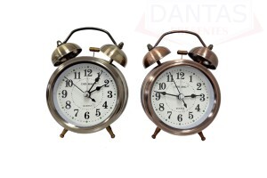 Relógio Despertador de Mesa de Metal 13cm - Dantas
