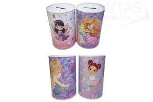 Cofre de metal redondo infantil 12,5cm - Dantas