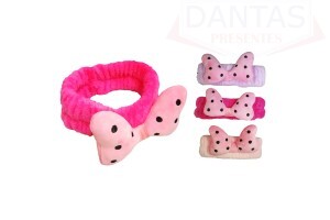 Faixa para cabelo formato lçao com bolinhas - Dantas