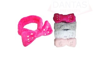 Faixa para cabelo de laço com perola - Dantas