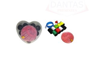 Kit costura formato coração 9x11cm - Dantas