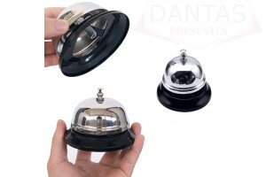 CAMPAINHA SINETA DE MESA  NAO ELETRICA 5,5CM X 8,5 CM