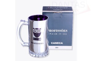 CANECA DE CHOP 450ML ELETROSTATICA PROFISSOES PROFESSORA