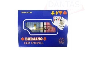 KIT COM 2 BARALHOS DE108  CARTAS DE PAPEL