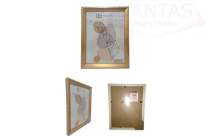 PORTA RETRATO PP BELLA CHAMPAGNE 15CM X 21CM