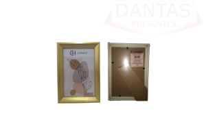 PORTA RETRATO PP BELLA DOURADO 10CM X 15CM