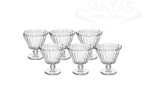 CJ 06 TACA PARA SOBREMESA DE VIDRO FLOR 150ML