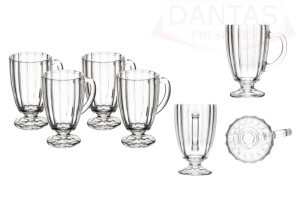 CJ 4 TACAS PARA CAPPUCCINO DE VIDRO CLASSIC 160ML