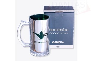 CANECA DE CHOP 450ML ELETROSTATICA PROFISSOES ENFERMAGEM