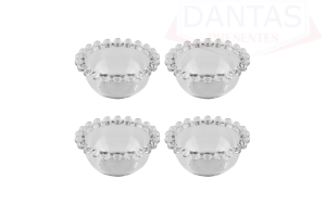 Conjunto 04 Bowl Cristal de Chumbo Pearl 9X4cm