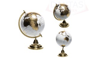 GLOBO DECORATIVO DE PLASTICO E METAL 13CM X 20CM X 32CM