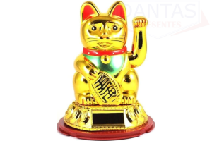 ENFEITE DE MESA FORMATO GATO DAS SORTE 8,5CM