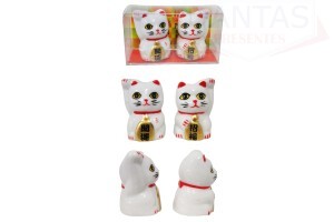 ENFEITE DE MESA FORMATO GATO DA SORTE