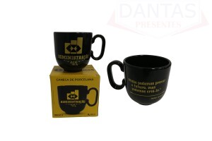 CANECA PORCELANA PRETA 350 ML ADMINISTRACAO