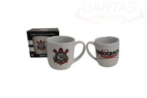 CANECA PORCELANA 360 ML CORINTHIANS DEMOCRACIA BRANCO