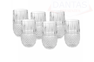 CJ 6 COPOS ALTOS DE VIDRO GLASGOW 350ML