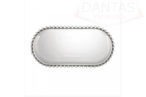 TRAVESSA CRISTAL DE CHUMBO OVAL PEARL 30X15X2CM