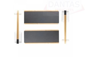 CJ 8 PECAS PARA SUSHI DE BAMBU AKITA