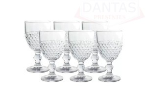 JG 6 TACA P/AGUA DE CRISTAL DE CHUMBO CORAÇÃO