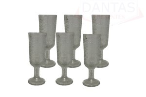 TAÇAS P/ CHAMPANHE PÉROLA 6 PEÇAS