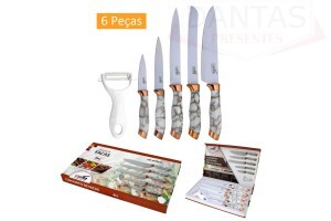 CONJUNTO COM 6 PEÇAS DE FACAS