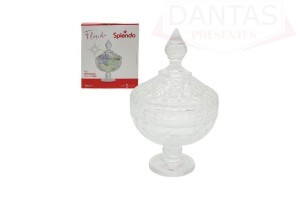 POTICHE CRISTAL ECOLÓGICO FLÓRIDA TRANSPARENTE 24CM