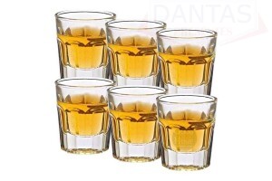 CONJ COPO VIDRO SHOT 43ML 6 PCS TRANSP TEXAS
