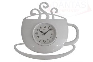 RELÓGIO DE  PAREDE 31,5CM XÍCARA SORTIDO