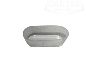 PETISQUEIRA OVAL DE VIDRO LINES