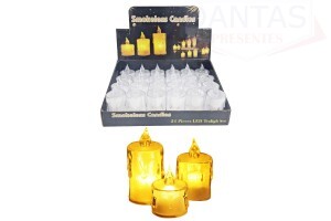 LANTERNA DECORATIVA FORMATO VELA COM LED