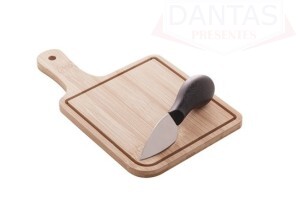 CJ P/QUEIJO C/1 TÁBUA DE BAMBU E 1 FACA DE QUEIJO