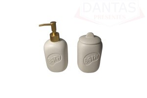 CJ 2 PEÇAS PARA BANHEIRO DE CERÂMICA