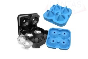 FORMA PARA GELO SILICONE 04 ESFERAS