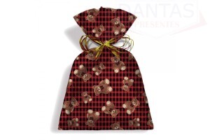 SACO PARA PRESENTE 20X29CM URSO TEDDY