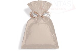 SACO PARA PRESENTE 25X35CM PEROL. NUDE