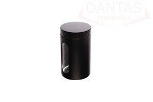 POTE DE VIDRO E METAL COM VISOR 700ML