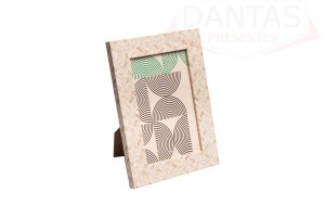 PORTA-RETRATO DE POLIESTIRENO GEOMETRIC CINZA 10CM X 15CM