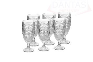 CJ 6 TACAS CRISTAL DE CHUMBO PALM TREE 450ML
