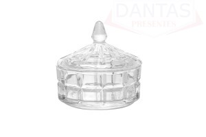 POTICHE DE CRISTAL DELI 13CM X 13CM X 12CM