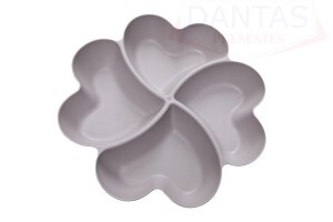 PETISQUEIRA DE BAMBU E PP LINES CINZA 27CM X 27CM X 4,5CM