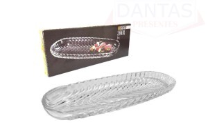 PRATO DE VIDRO 225ML 27X10,5CM