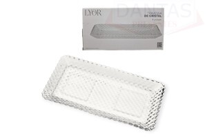TRAVESSA DE CRISTAL DE CHUMBO TRESS 25X13X2CM