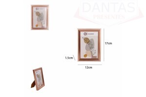 PORTA RETRATO PP BELLA ROSE GOLD 10CM X 15CM
