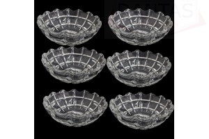 JOGO DE SOBREMESA EM VIDRO COM 6 PCS  200ML BL7014GCL